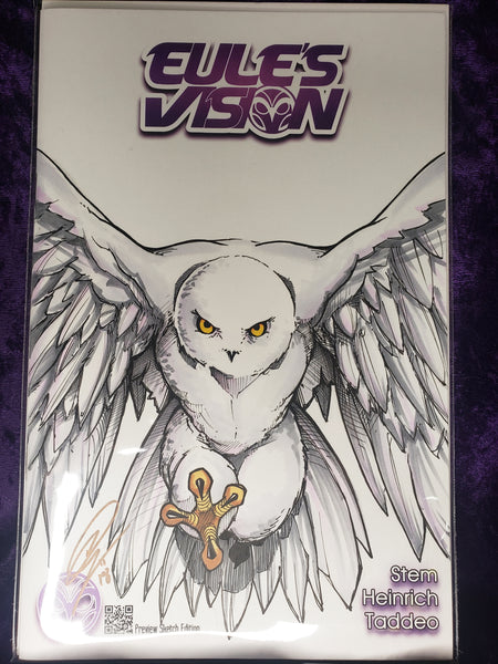 Eule's Vision Hand Drawn Sketch Cover by Chad Heinrich Treb
