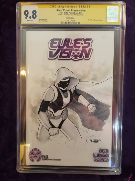 CGC SS 9.8 Eule's Vision Hand Drawn Sketch Cover by Sajad Shah