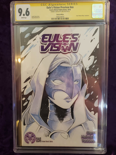 CGC SS 9.6 Eule's Vision Hand Drawn Sketch Cover by Shiei